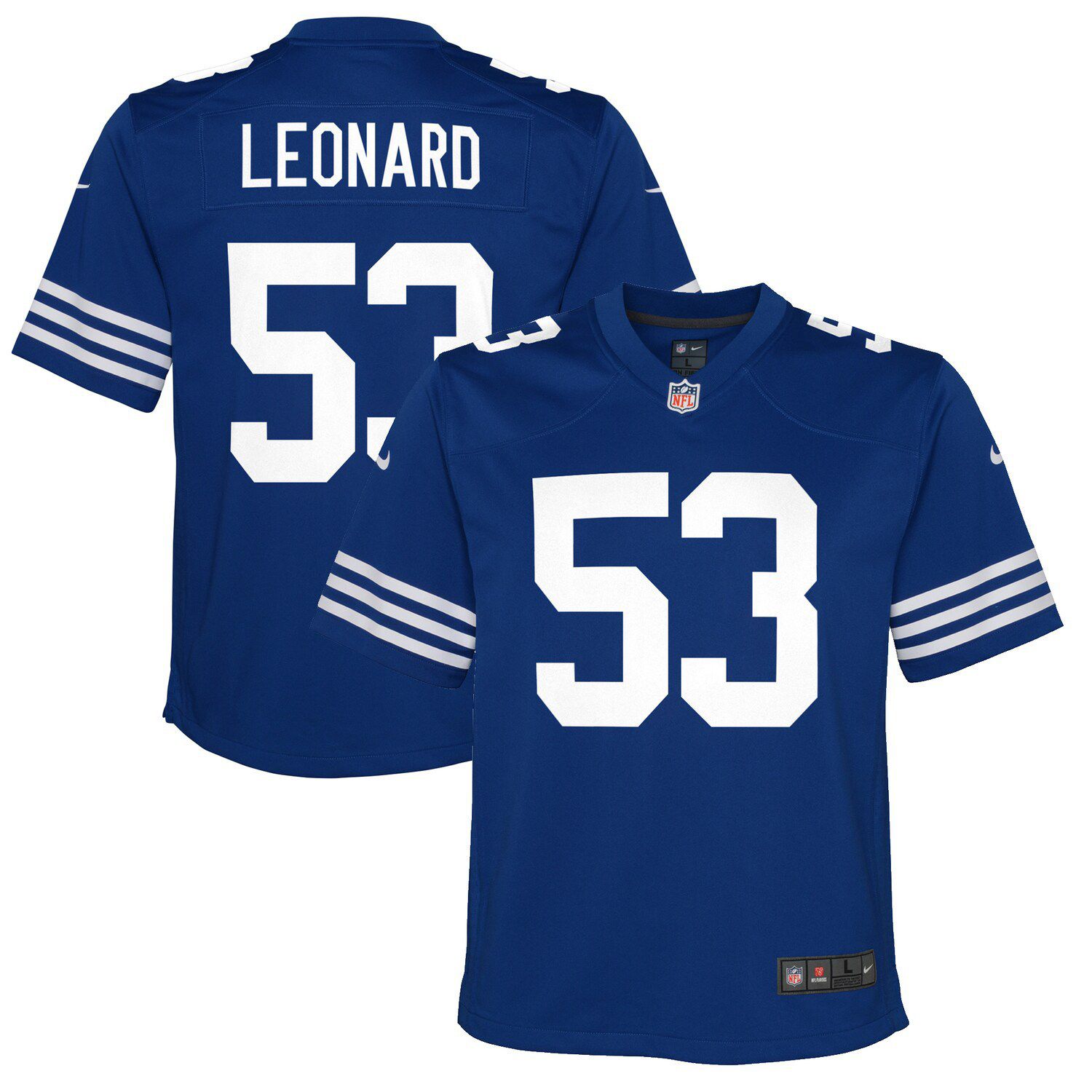 Men's Nike Darius Leonard Royal Indianapolis Colts Alternate Vapor Limited  Jersey