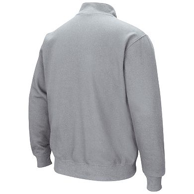 Men's Colosseum Heathered Gray Texas Tech Red Raiders Tortugas Team Logo Quarter-Zip Jacket
