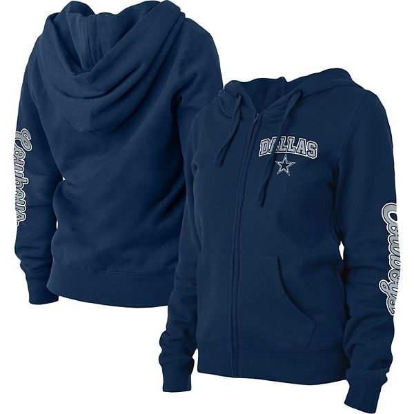 Women's WEAR by Erin Andrews Heathered Gray Dallas Cowboys Team Full-Zip  Hoodie