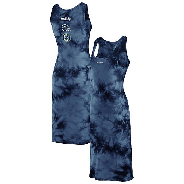 Women's WEAR by Erin Andrews College Navy Seattle Seahawks Tie-Dye T-Shirt