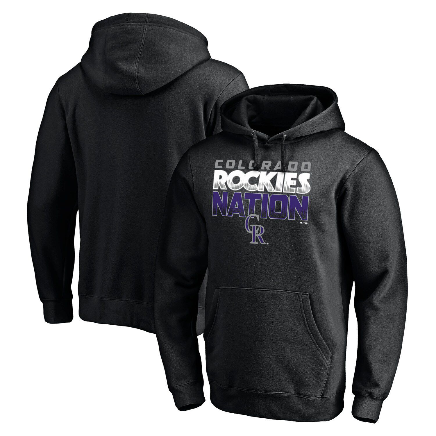 Womens Fanatics Branded Purple Colorado Rockies Team Logo Lockup V-Neck  T-Shirt