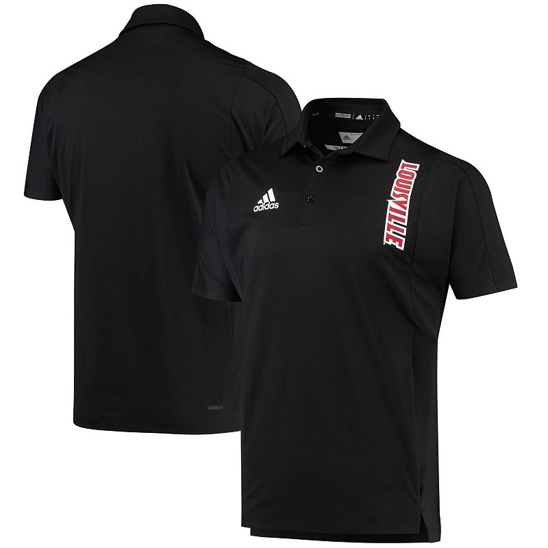 Mens adidas Black Louisville Cardinals 2021 Sideline AEROREADY Polo, Size: