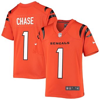 Youth Nike Ja'Marr Chase Orange Cincinnati Bengals Game Jersey