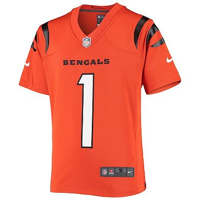 Youth Nike Ja'Marr Chase Orange Cincinnati Bengals Game Jersey