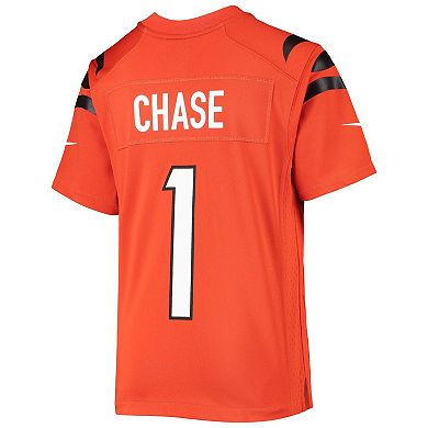 Youth Nike Ja'Marr Chase Orange Cincinnati Bengals Game Jersey