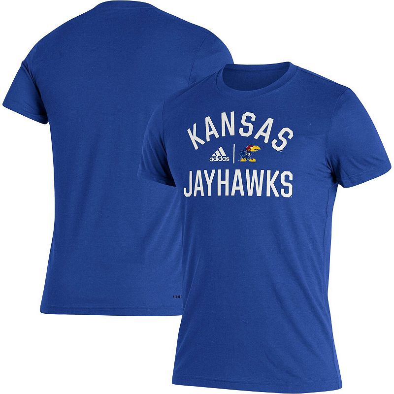 Mens adidas Royal Kansas Jayhawks Sideline Locker Heritage T-Shirt, Size: 