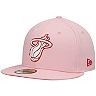 Men's New Era Pink Miami Heat Candy Cane 59FIFTY Fitted Hat