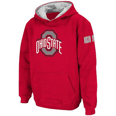 Youth Scarlet Ohio State Buckeyes Big Logo Pullover Hoodie