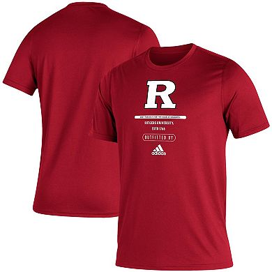Men's adidas Scarlet Rutgers Scarlet Knights Sideline Locker Tag Creator AEROREADY T-Shirt