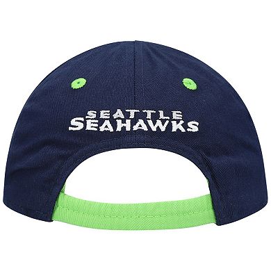 Newborn & Infant College Navy Seattle Seahawks Slouch Flex Hat