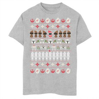 Boys 8-20 Star Wars Christmas Ugly Sweater Style Graphic Tee