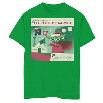 Boys 8-20 Star Wars Yoda A Merry Christmas You Will Have Graphic Tee