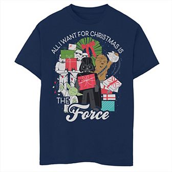 Boys 8-20 Star Wars Darth Vader All I Want For Christmas Is The Force Graphic Tee
