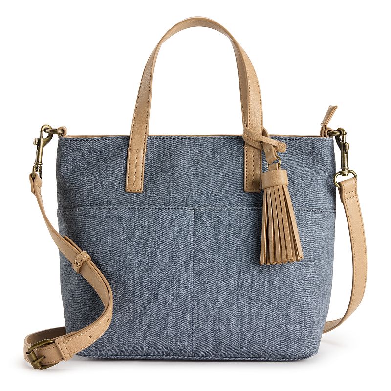 Sonoma Goods For Life® Mini Pocket Tote Bag, Dark Blue Pu