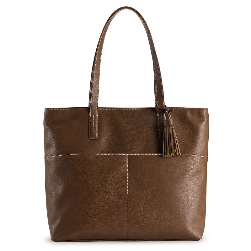 Sonoma Goods For Life® Large Pocket Tote Bag, Medium Brown