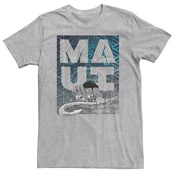 Big & Tall Disney Moana Maui Epic Fish Hook Poster Tee