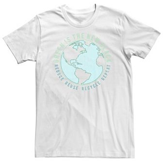 Big & Tall Earth Day Green Is The New Black Reduce Reuse Recycle Repeat Tee
