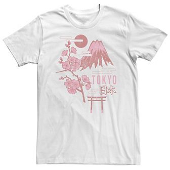 Big & Tall Fifth Sun Tokyo Pink Hue Collage Stamp Tee