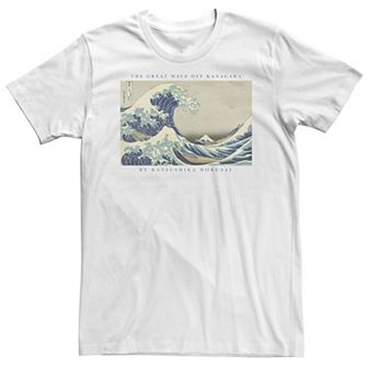 Big & Tall Trendy The Great Wave Off Kanagawa Art Tee