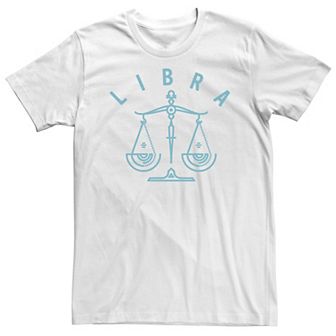 Big & Tall Libra Scale White Ink Sketch Tee