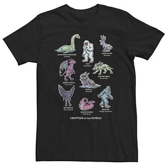 Big & Tall Fifth Sun Cryptids Of The World Collage Tee