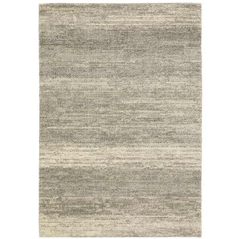 StyleHaven Alden Distressed Simple Ombre Area Rug, Grey, 8X11 Ft