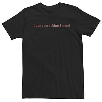 Big & Tall Fifth Sun "I Am Everything I Need" Text Tee