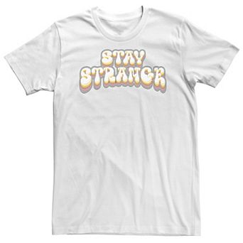 Big & Tall Stay Strange Retro Text Tee