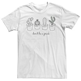 Big & Tall Don't Be A Prick Cactus Line Art Graphic Tee