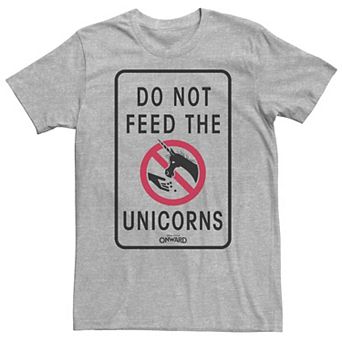 Big & Tall Disney / Pixar Onward Do Not Feed The Unicorns Sign Tee