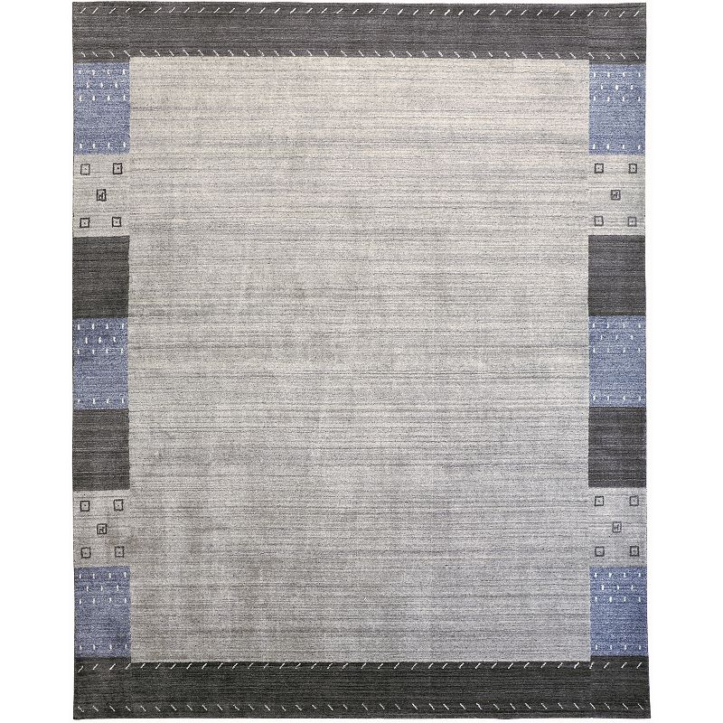Weave & Wander Yurie Contemporary Gebbah Rug, Grey, 3.5X5.5 Ft