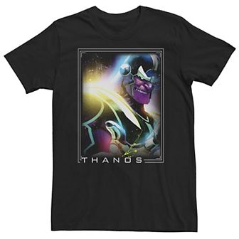 Big & Tall Marvel Thanos Neon Glow Paint Splat Tee