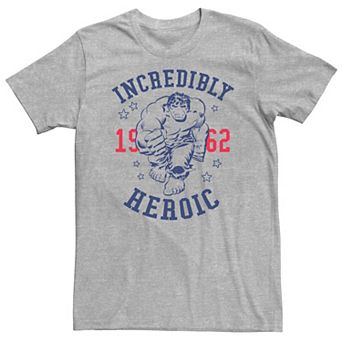 Big & Tall Marvel Hulk Incredibly Heroic Collegiate Tee