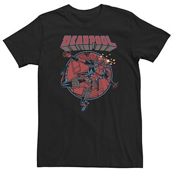 Big & Tall Marvel Deadpool Falling Dummy Tee