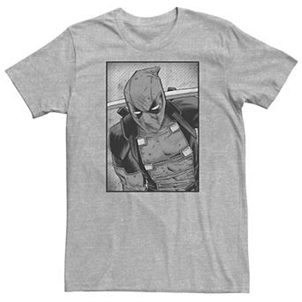 Big & Tall Marvel Deadpool Striped Distress Tee