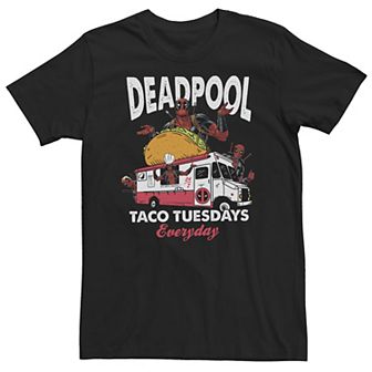 Big & Tall Marvel Deadpool "Taco Tuesdays Everyday" Tee