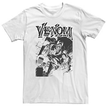 Big & Tall Marvel Venom Street Cover Comic Illustration Tee