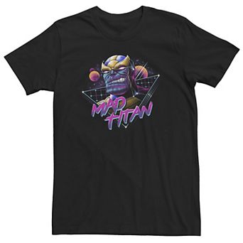 Big & Tall Marvel Thanos Retro Neon Mad Titan Tee