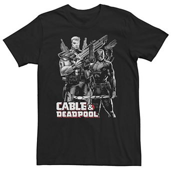 Big & Tall Marvel Deadpool Cable & Deadpool Comic Portrait Tee