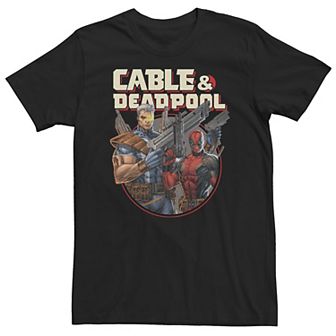 Big & Tall Marvel X-Men Cable And Deadpool Action Pose Tee