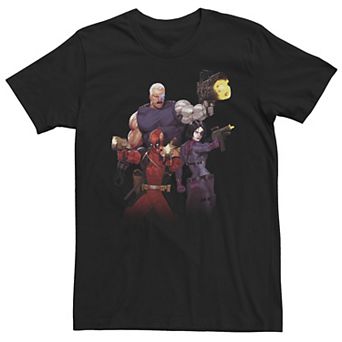 Big & Tall Marvel X-Men X Force Deadpool Colossus Action Tee