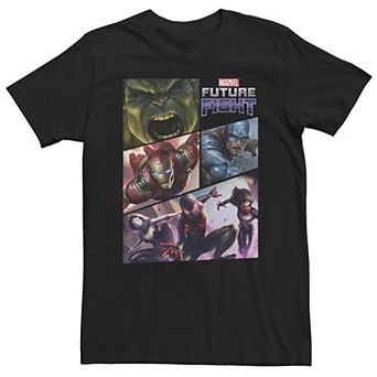 Big & Tall Marvel Future Fight Action Panels Tee