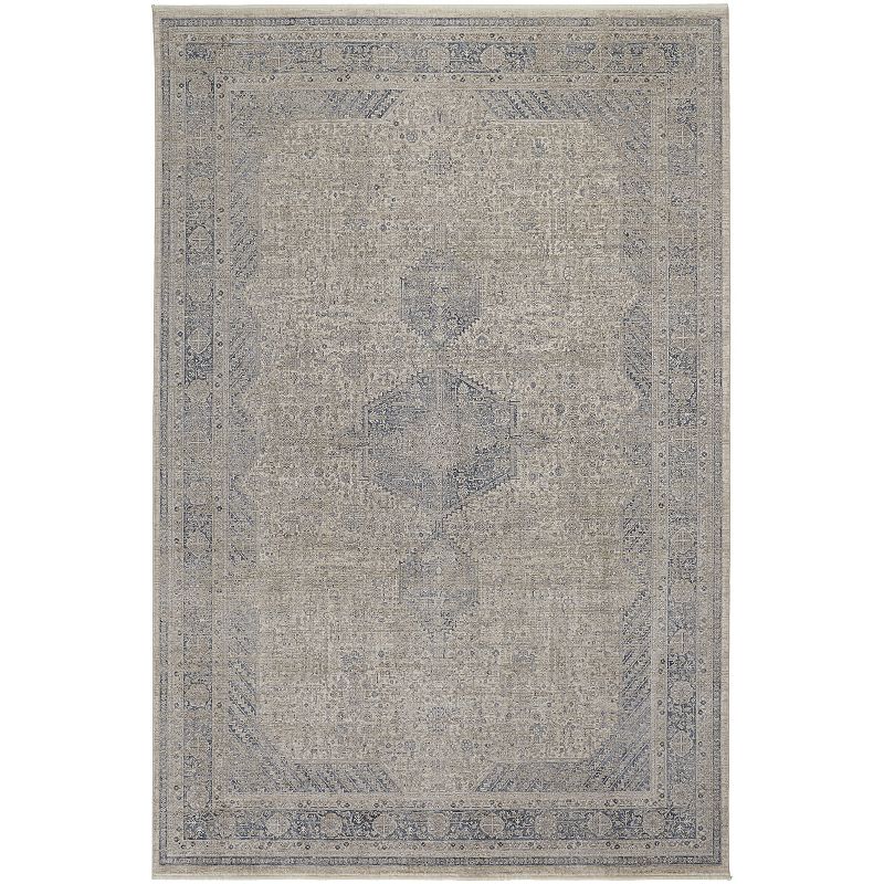 Weave & Wander Gilford Rustic Persian Farmhouse Rug, Grey, 3X8 Ft