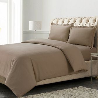 Azores Home Solid Flannel Oversized Duvet Cover Set with Shams