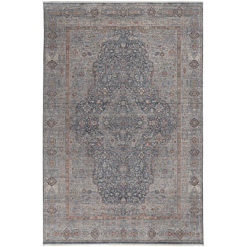 Weave & Wander Gilford Rustic Persian Farmhouse Rug, Grey, 4X5.5 Ft