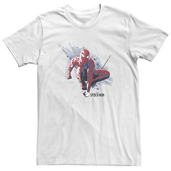 Big & Tall Marvel Spider-Man Game Abstract City Swing Tee