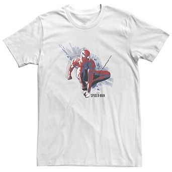 Big & Tall Marvel Spider-Man Game Abstract City Swing Tee