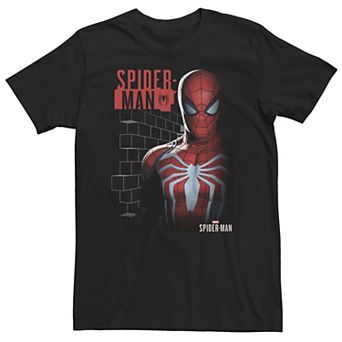 Big & Tall Marvel Spider-Man Game Brick Portrait Tee