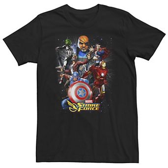 Big & Tall Marvel Strike Force Group Shot Heroes Tee