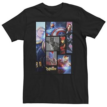 Big & Tall Marvel Strike Force Hero Portrait Panels Tee